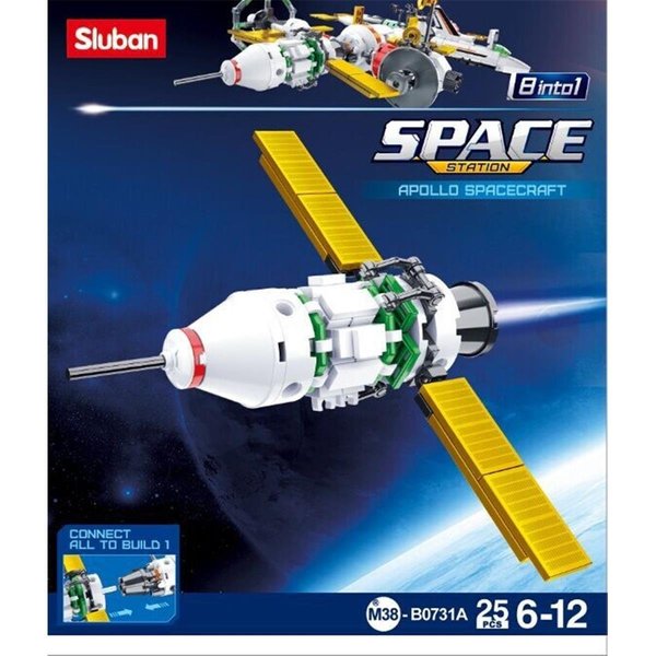 Sluban SPACE Apollo Spacecraft Building Brick Kit 67pcs 731A